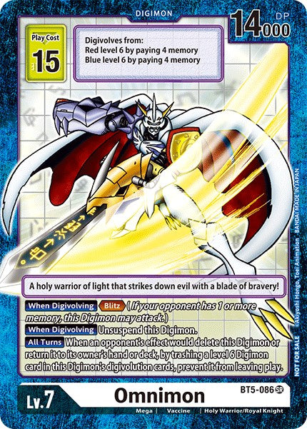 Omnimon [BT5-086] (Promoción de caja a través del tiempo) [Promociones de Battle of Omni] 