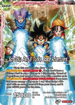 Son Goku // Son Goku, Pan y Trunks, Aventureros Espaciales (BT17-001) [Ultimate Squad] 