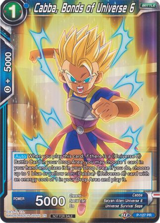 Cabba, Bonds of Universe 6 (Torneo de tiendas: Asalto de los Saiyajin) (P-127) [Tarjetas de promoción] 