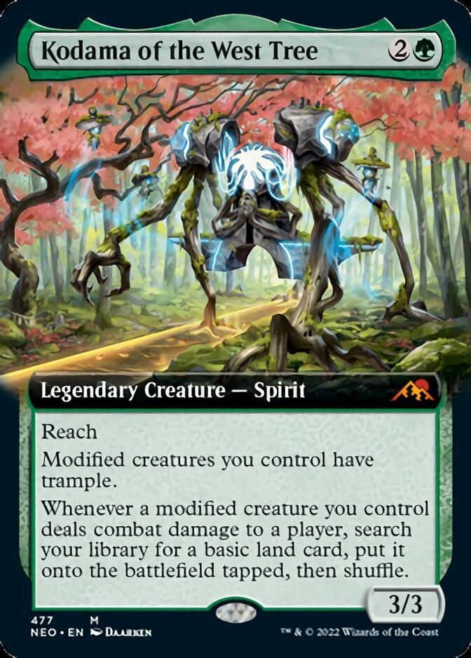 Kodama del árbol del oeste (arte extendido) [Kamigawa: Neon Dynasty] 