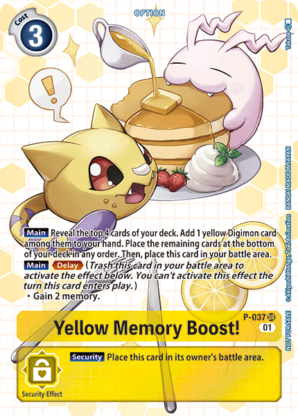 ¡Impulso de memoria amarillo! [P-037] (Paquete de promoción en caja - Próxima aventura) [Tarjetas promocionales] 