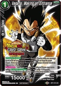 Vegeta, haciendo una entrada (ganador entre los 16 principales) (BT7-101) [Tarjetas de promoción del torneo] 