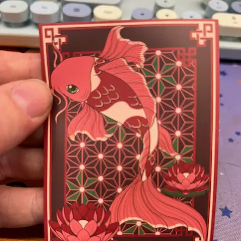 Kawaii Custom Gaming Card Sleeves: Koi Fish