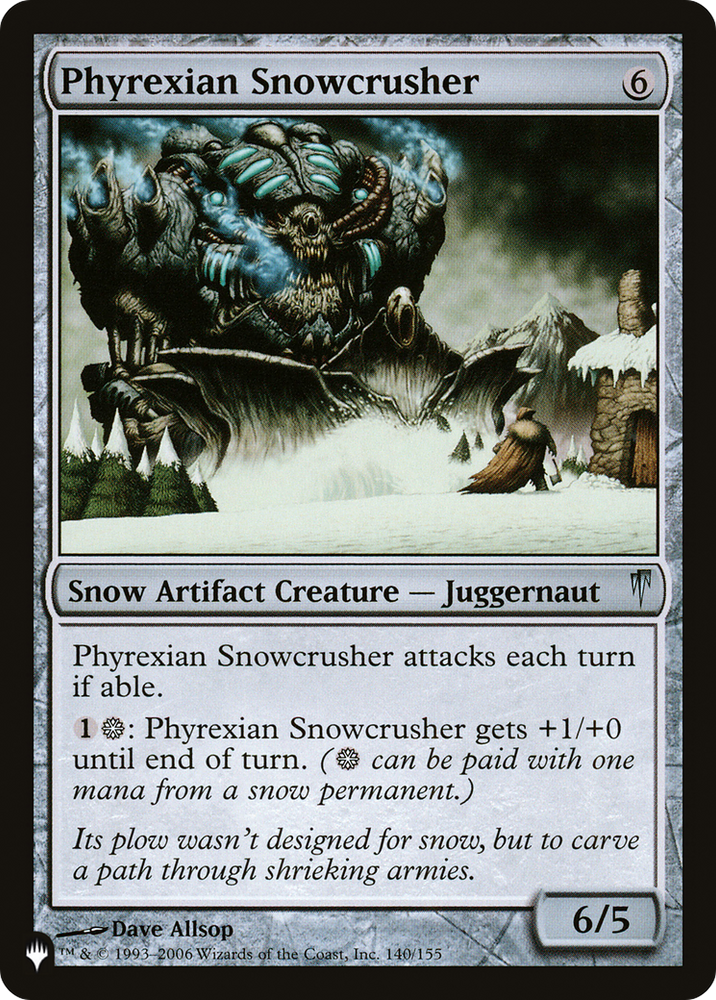 Trituradora de nieve pirexiana [La lista] 
