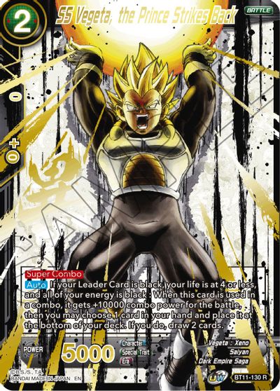 SS Vegeta, el Príncipe Contraataca (Arte alternativo) (BT11-130) [Conjunto especial de aniversario 2021] 