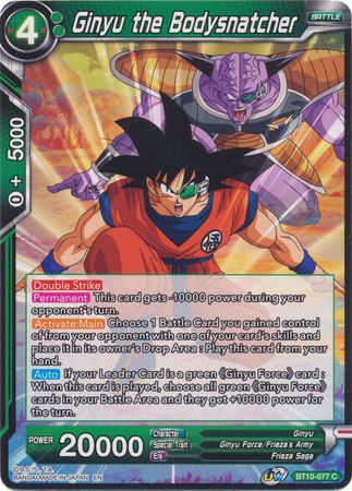 Ginyu the Bodysnatcher (BT10-077) [Rise of the Unison Warrior 2da edición] 