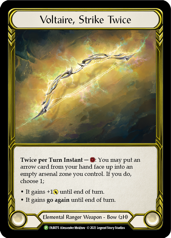 Voltaire, Strike Twice (Dorado) [FAB075] (Promoción) Lámina fría 