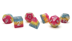 Old School 7 Piece DnD RPG Dice Set: Gradients - Fantasy Land