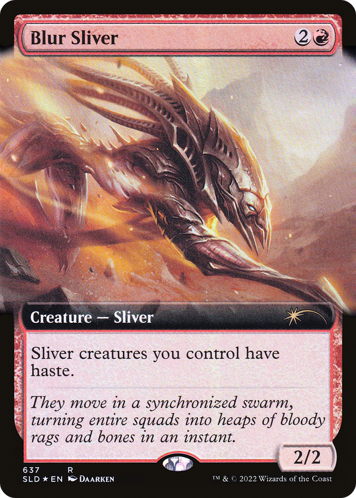 Blur Sliver (arte extendido) [Promociones de lanzamiento de Secret Lair] 