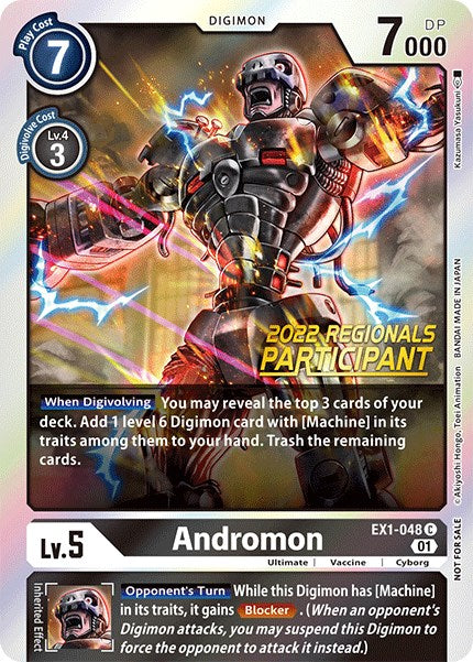 Andromon [EX1-048] (Campeonato Regional en línea 2022) (Participante en línea) [Promociones de colección clásica] 