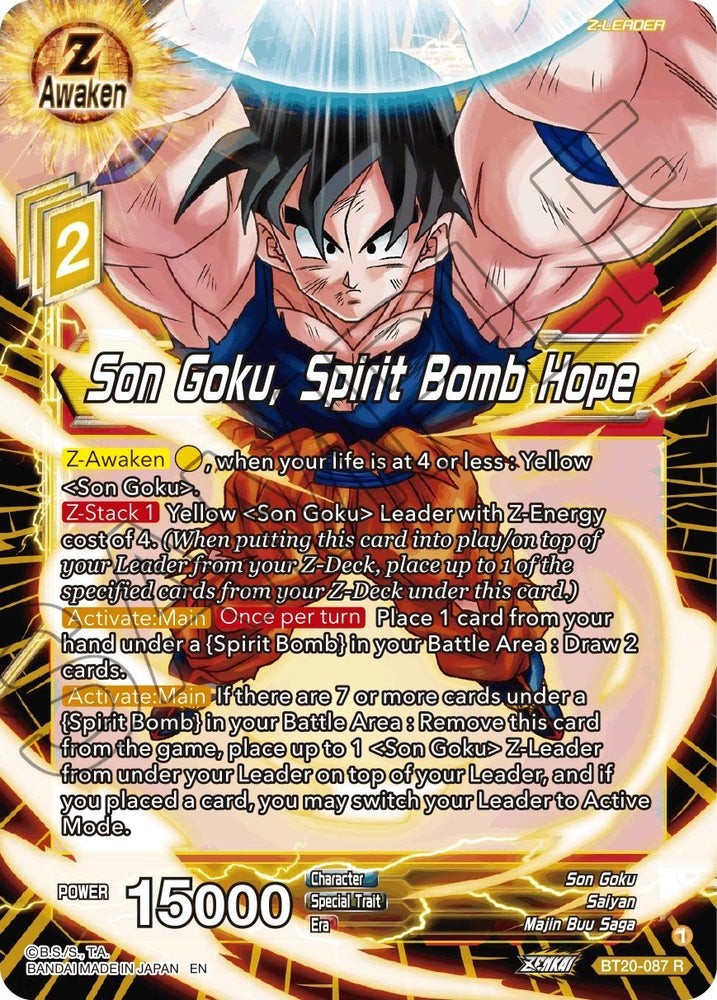 Son Goku, Spirit Bomb Hope (BT20-087) [Poder absorbido] 