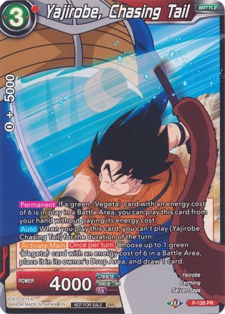Yajirobe, Chasing Tail (Torneo de Tienda: Asalto de los Saiyajin) (P-126) [Tarjetas de promoción] 