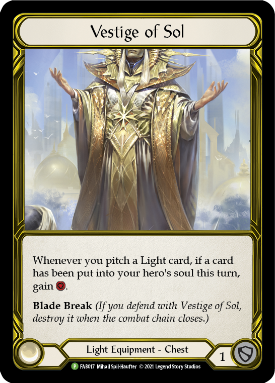 Vestigio de Sol (Dorado) [FAB017] (Promo) Lámina fría 