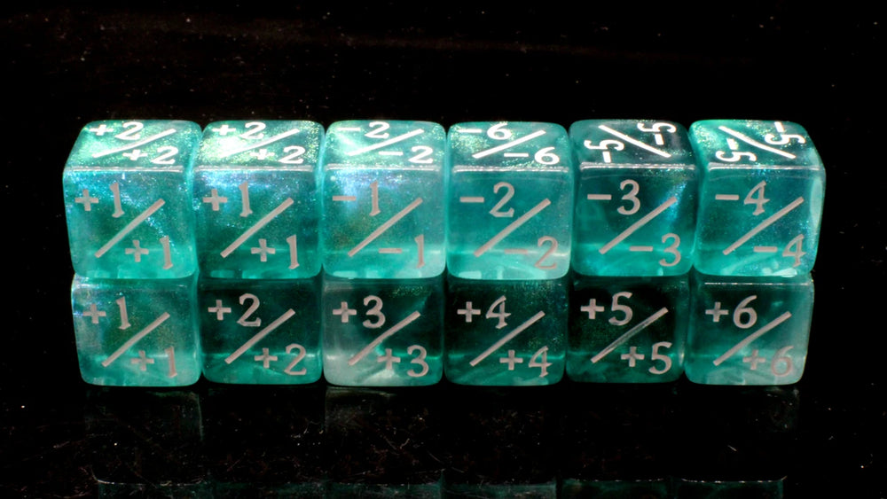 Old School Dice: +/- Counter Dice 12ct Set - Galaxy - Galactic Blast