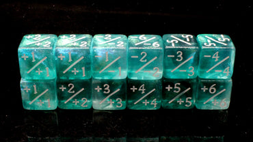 Old School Dice: +/- Counter Dice 12ct Set - Galaxy - Galactic Blast