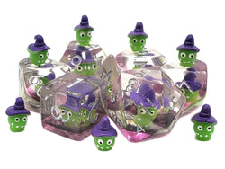 Old School Dice 7-Piece RPG Dice Set: Infused - Green Goblin