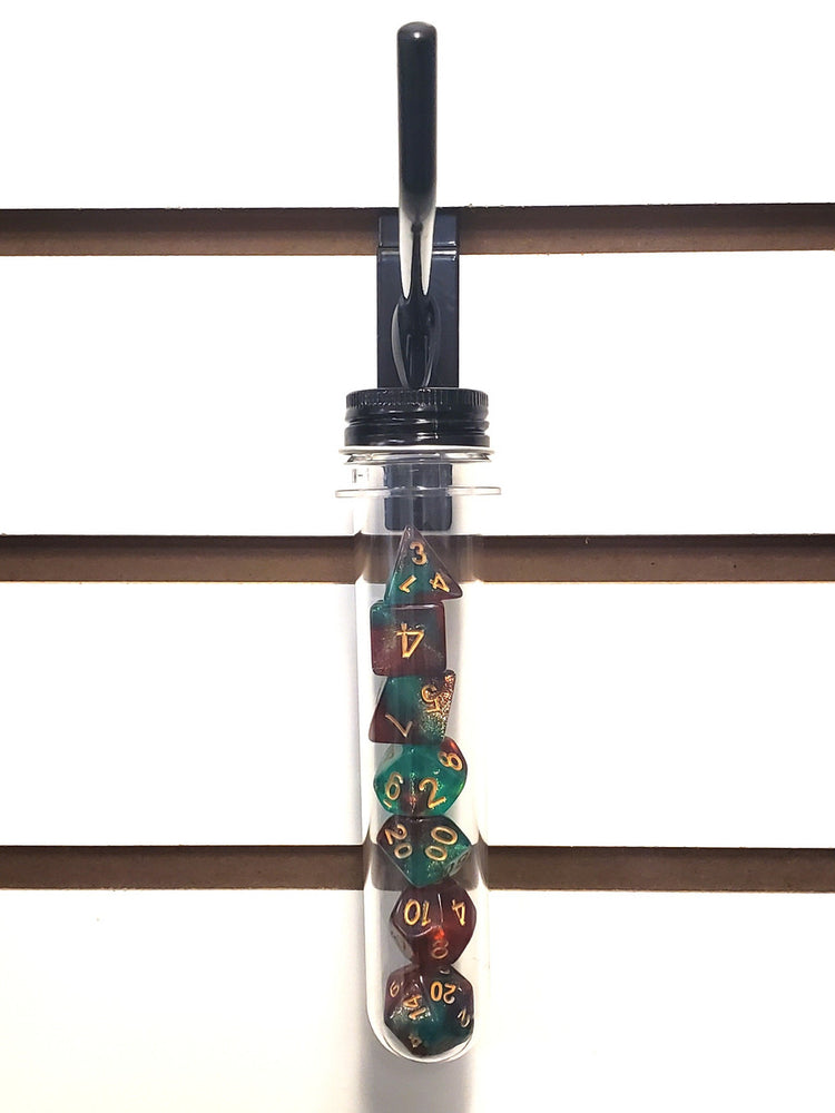 Old School 7 Piece DnD RPG Dice Set: Galaxy - Holly Berry!