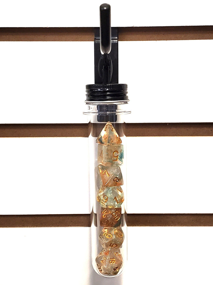 Old School 7 Piece DnD RPG Dice Set: Luminous - Koi Pond