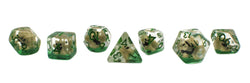 Old School Dice 7-Piece RPG Dice Set: Infused - Tree Monster - Brown with Green