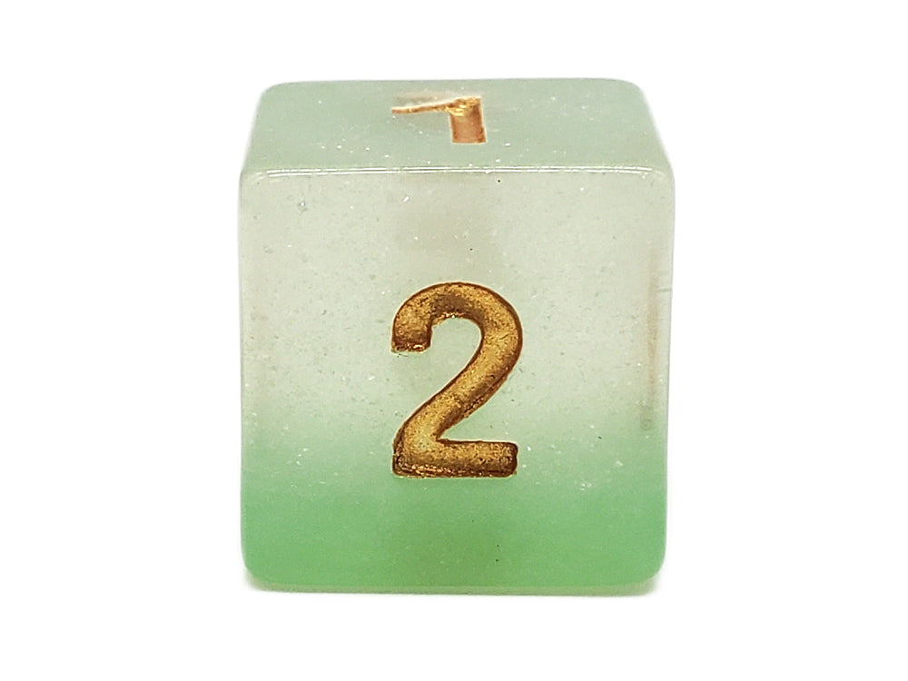 Old School 7 Piece DnD RPG Dice Set: Luminous - Morning Mist