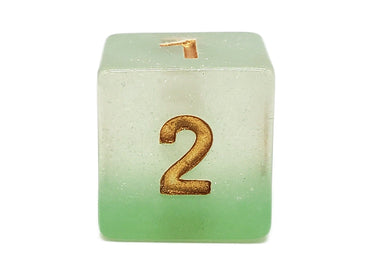 Old School 7 Piece DnD RPG Dice Set: Luminous - Morning Mist