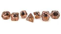 Old School Dice 7-Piece RPG Dice Set: Infused - Mushroom - Brown