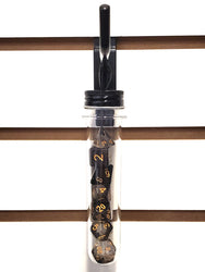 Old School 7 Piece DnD RPG Dice Set: Odyssey - Black