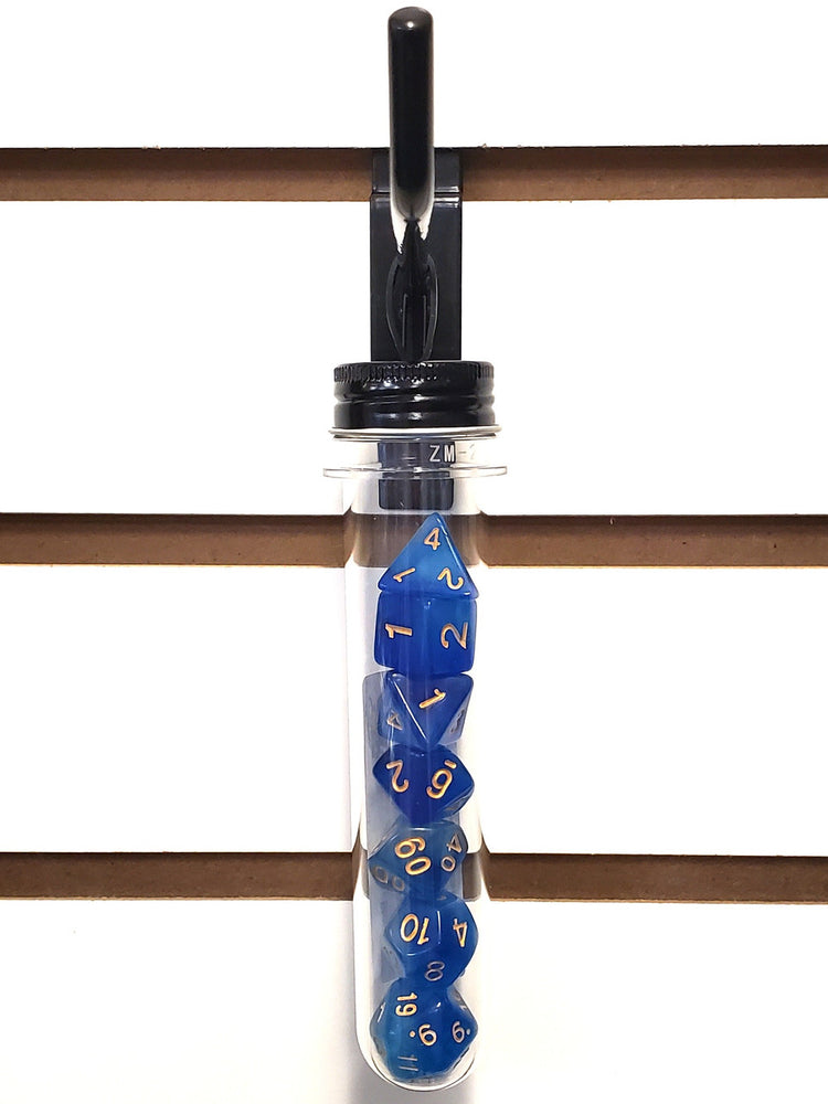 Old School 7 Piece DnD RPG Dice Set: Odyssey - Blue
