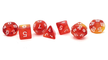 Old School 7 Piece DnD RPG Dice Set: Odyssey - Phoenix Rising