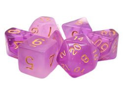 Old School 7 Piece DnD RPG Dice Set: Odyssey - Light Purple