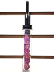 Old School 7 Piece DnD RPG Dice Set: Odyssey - Light Purple