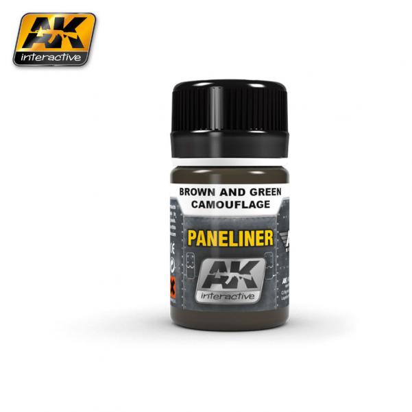 AK-Interactive: (Weathering) PANELINER FOR BROWN AND GREEN CAMOUFLAGE