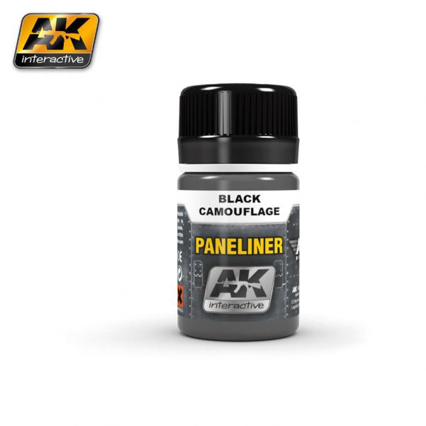 AK-Interactive: (Weathering) PANELINER FOR BLACK CAMOUFLAGE
