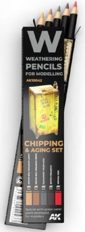 Weathering Pencils for Modelling: Chipping & Aging Set (5)