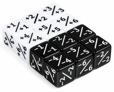 Positive/Negative Dice Counters (12pcs)