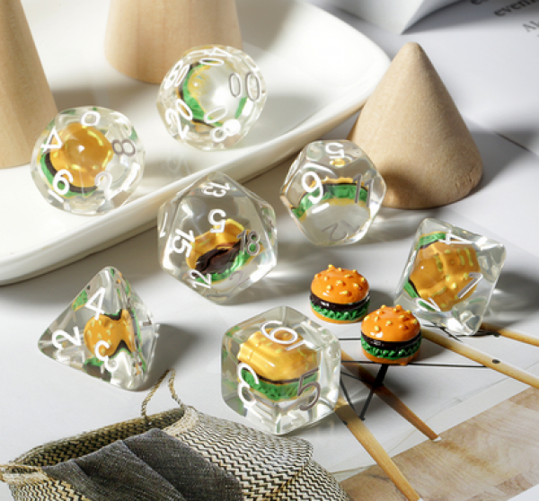 Resin Dice Set: Hamburger