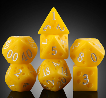 Resin Dice Set: Cheese (7pcs)