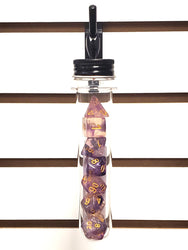 Old School 7 Piece DnD RPG Dice Set: Luminous - Radiant Iris