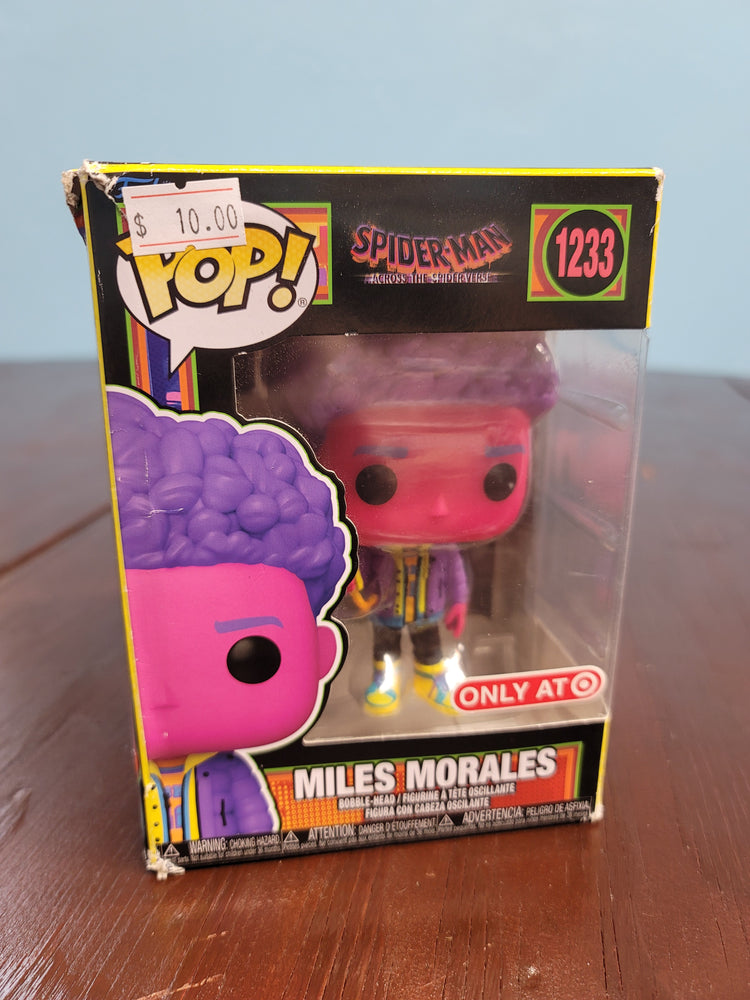 Funko Spider-Man Across the SpiderVerse POP! Marvel Miles Morales Exclusive Vinyl Figure #1233 [Blacklight]