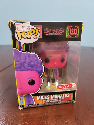 Funko Spider-Man Across the SpiderVerse POP! Marvel Miles Morales Exclusive Vinyl Figure #1233 [Blacklight]