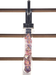 Old School 7 Piece DnD RPG Dice Set: Odyssey - Rose Red & Blue