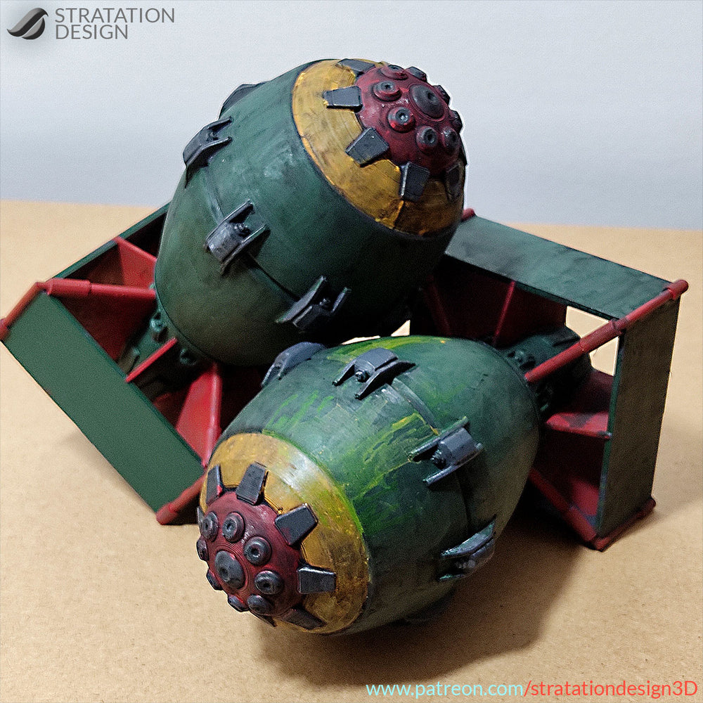 3D Printed Nuke shaped Dice Holder