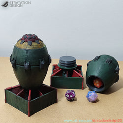 3D Printed Nuke shaped Dice Holder