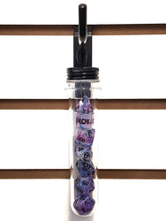 Old School 7 Piece DnD RPG Dice Set: Luminous - Silver Stream