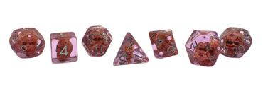 Old School Dice 7-Piece RPG Dice Set: Infused - Skull - Bloody