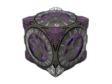 Old School Dice: 7 in 1 Dice Spinner: Dice Goblin - Matte Black w/ Purple