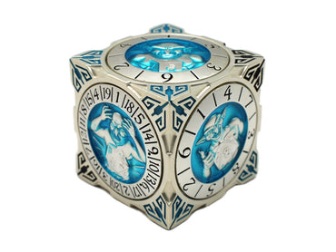 Old School Dice: 7 in 1 Dice Spinner: Dice Goblin - Silver w/ Teal