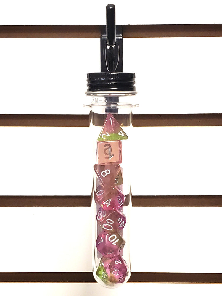 Old School 7 Piece DnD RPG Dice Set: Gradients - Springtime Bloom