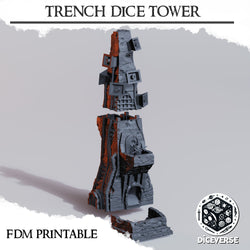 3D Printed Trench Dice Tower
