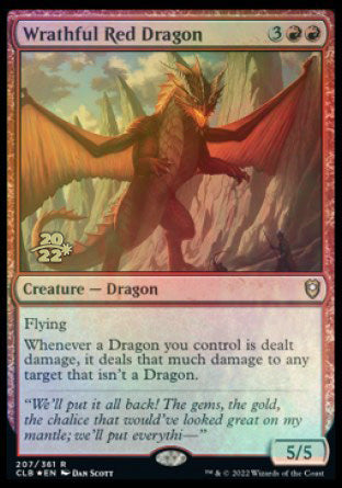 Dragón rojo iracundo [Promociones de presentación de Commander Legends: Battle for Baldur's Gate] 